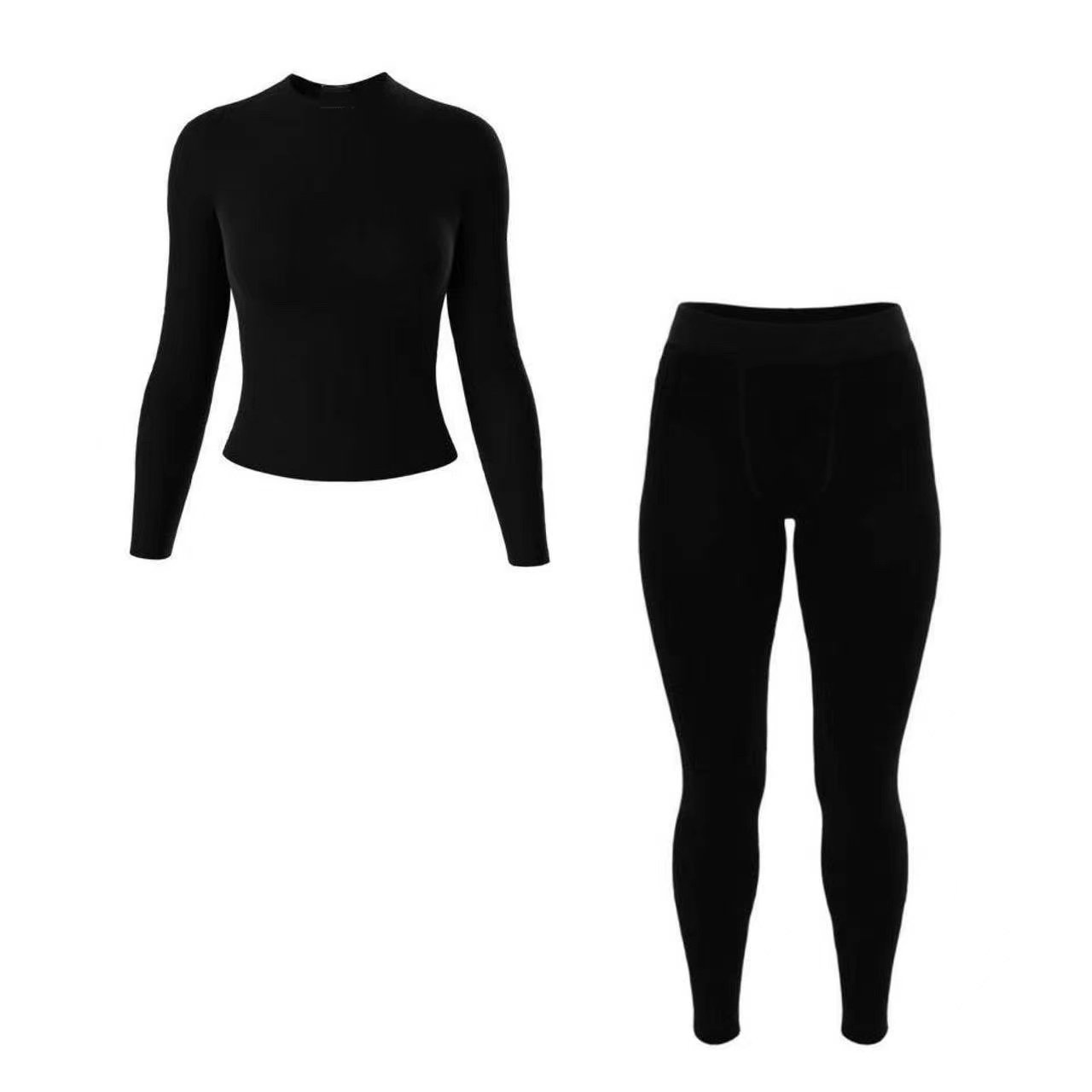 oem custom logo pink wholesale cotton ribbed knit long sleeve t-shirt legging two pieces loungewear women sets manufacturer 2024
