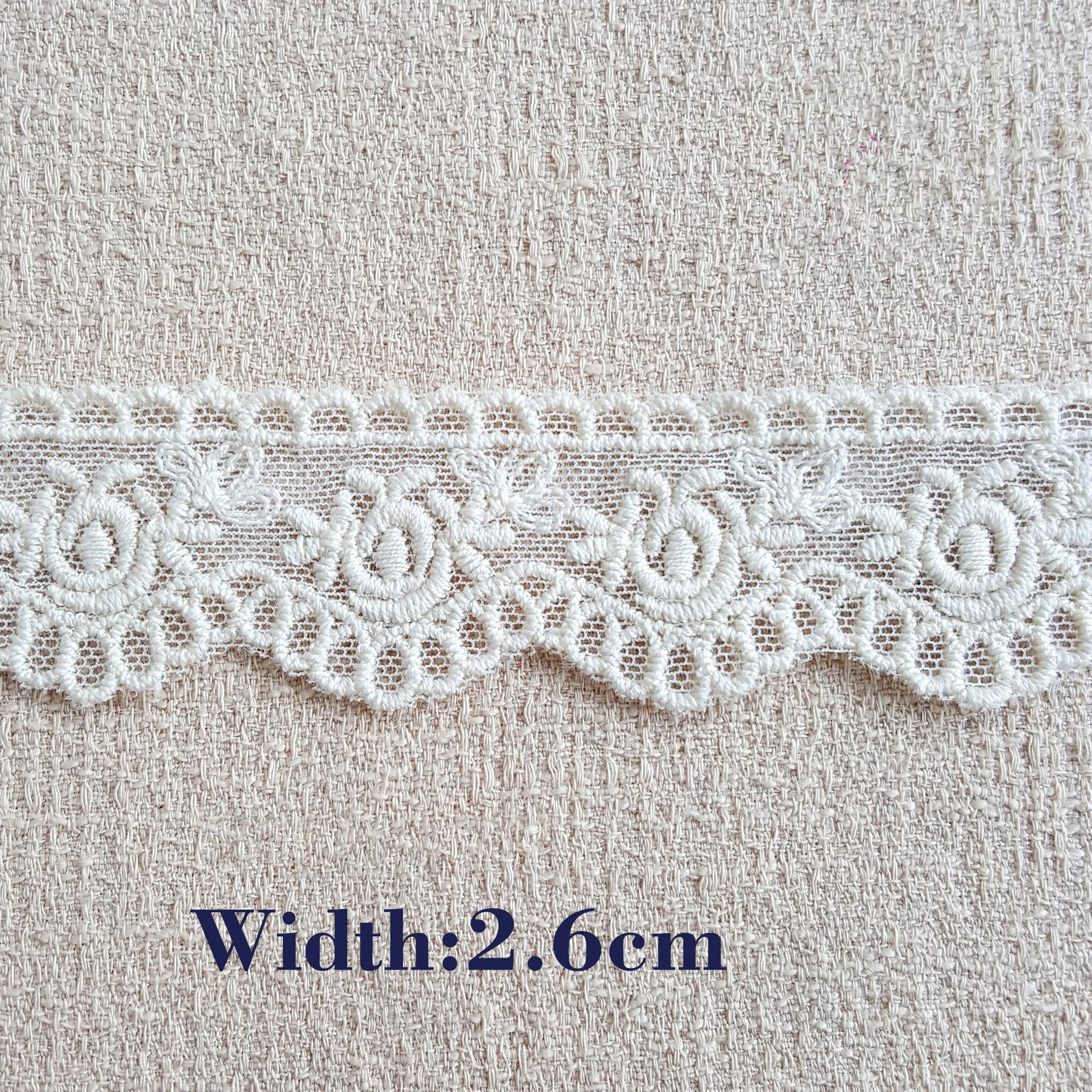 Free Samples Suppliers Wholesale Tissue Cotton Lace Embroidery Fabric White 3d Embroidery Lace Trim