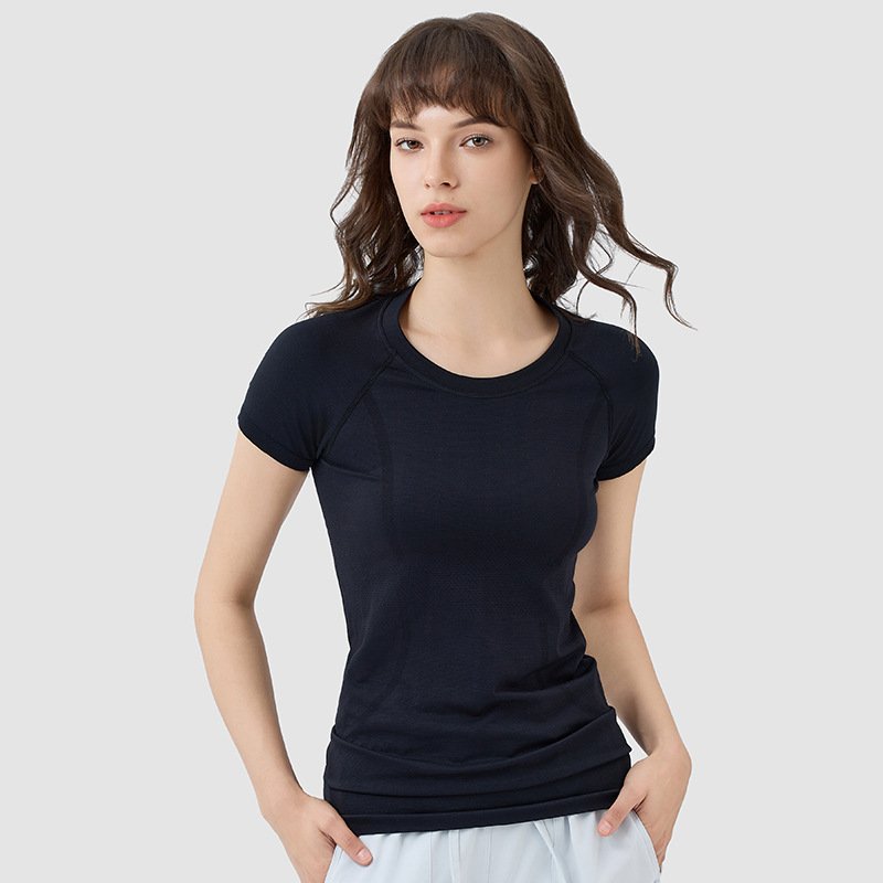 Women's Seamless Workout Shirts Short Sleeve Dry Fit Stretchy Athletic Sport Gym Fitness Tee Exercise Yoga Tops