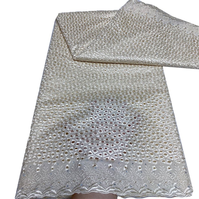 Supplier Green Wedding Dress Swiss Voile 100% Cotton Women Lafaya Lace African French Lace Fabric