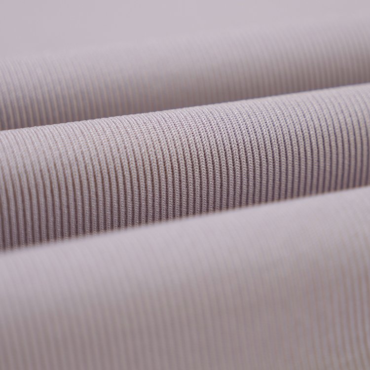 Factory price high quality yarn dyed 95%T 5%SP flat back rib fabric plain dyed knitted hacci fabric