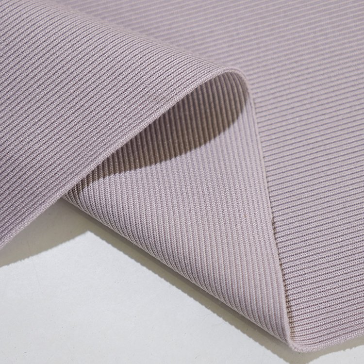 Factory price high quality yarn dyed 95%T 5%SP flat back rib fabric plain dyed knitted hacci fabric
