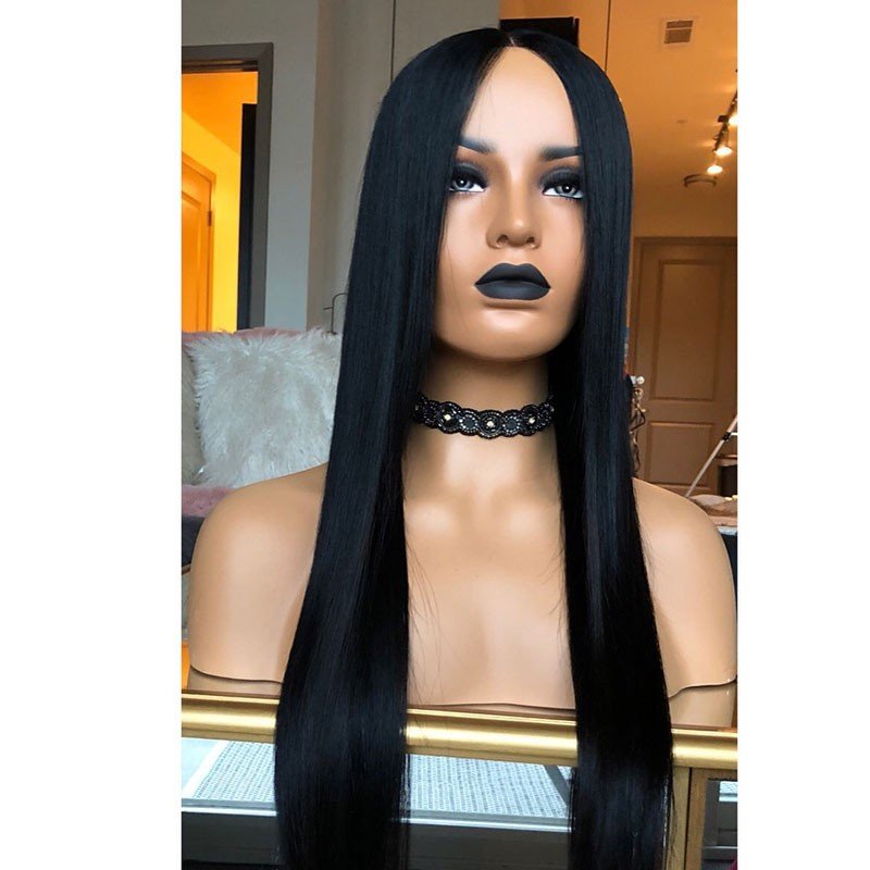 Straight Human Hair 250 Density Full Lace Wig Women Brazilian Hair Long for Black with Baby Hair Top Grade Bone Straight