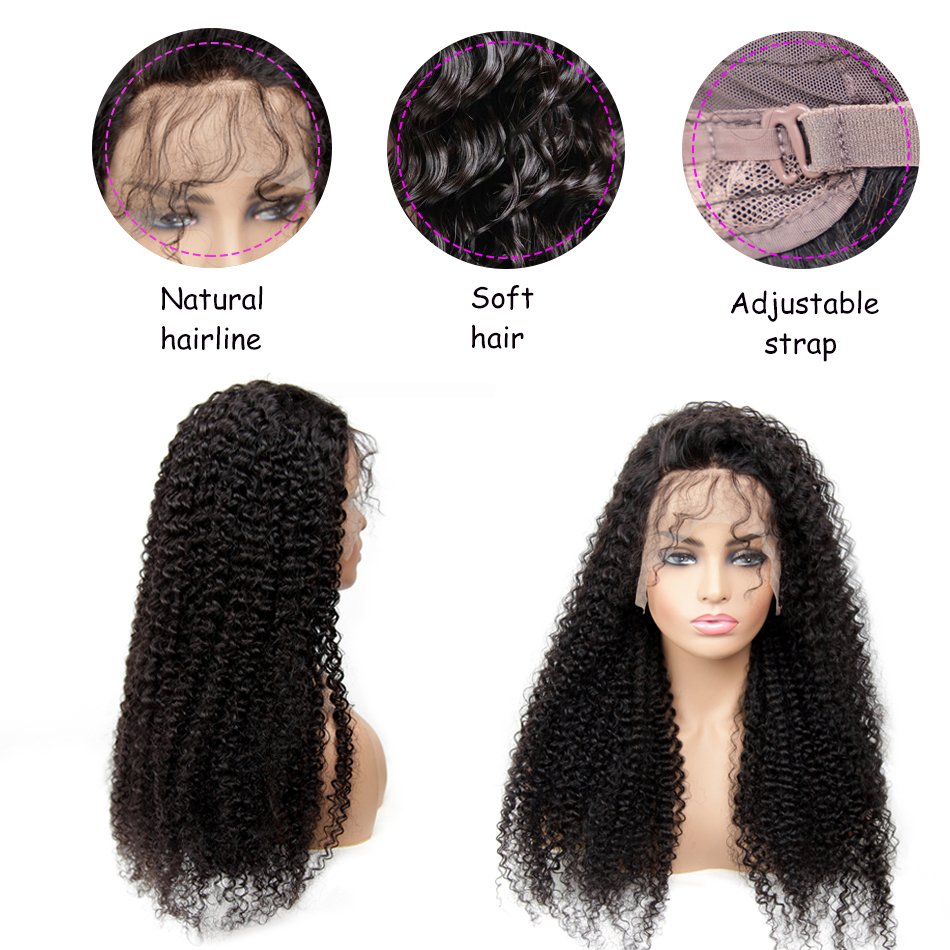 Wholesale HD Lace Frontal Wig Kinky Curly Full Lace Human Hair Wigs For Black Women Peruvian Hair 13X4 Lace Front Wig Vendors