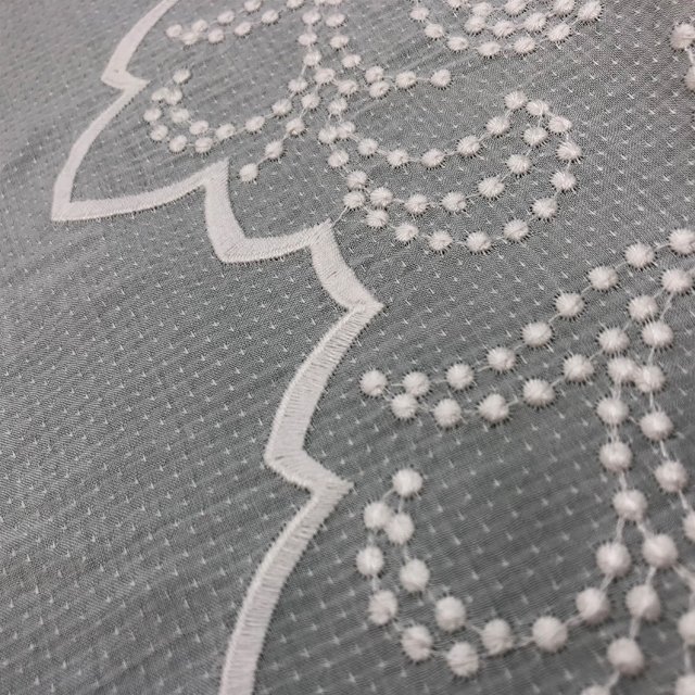 HA-16183 Customized rayon starlish all over embroidery lace dobby fabric