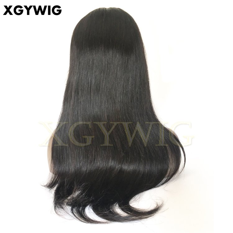 Stock 10"-30" virgin remy human hair free deep parting pre plucked 13x6 front lace wig with Fake Scalp