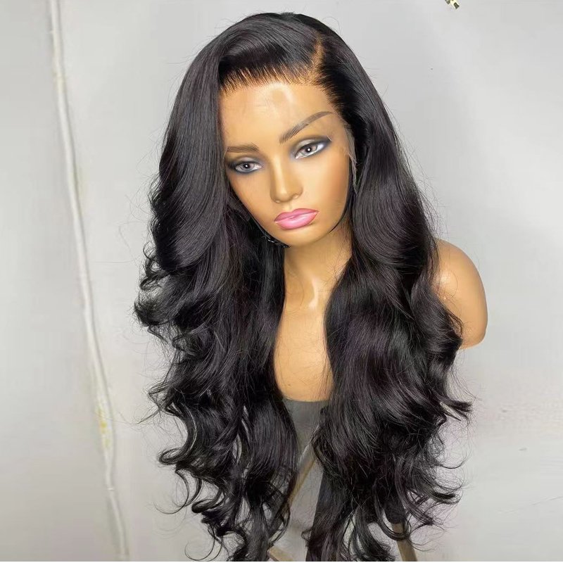 Natural Color Wigs 13x6 Lace Frontal Closure Wigs Human Hair Pre Plucked Brazilian Raw Virgin Hair Glueless Lace Body Wave Wigs