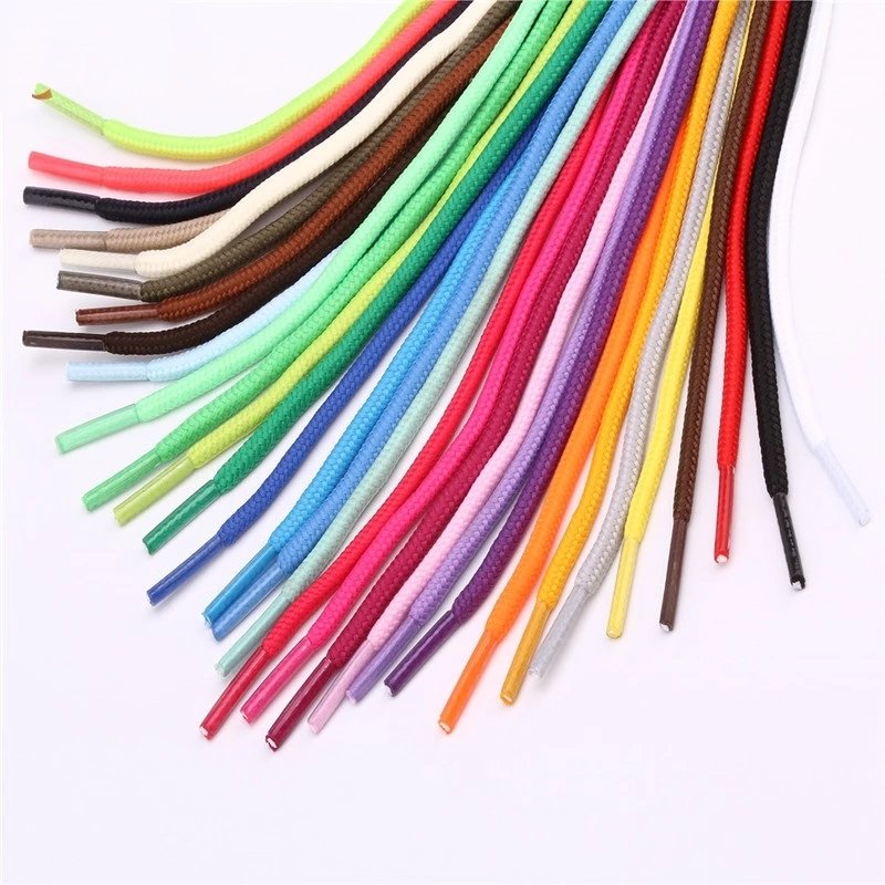 New Shoelace Unisex Ropes Multicolor Waxed Round Cord Dress Shoe Laces Diy High Quality Solid Colour Shoelace
