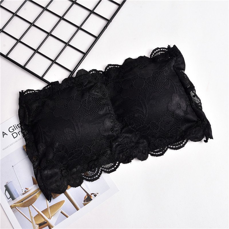 Lace Bra Wrap Breathable Women Underwear Organic Cotton High Waisted Soft With Chest Pad