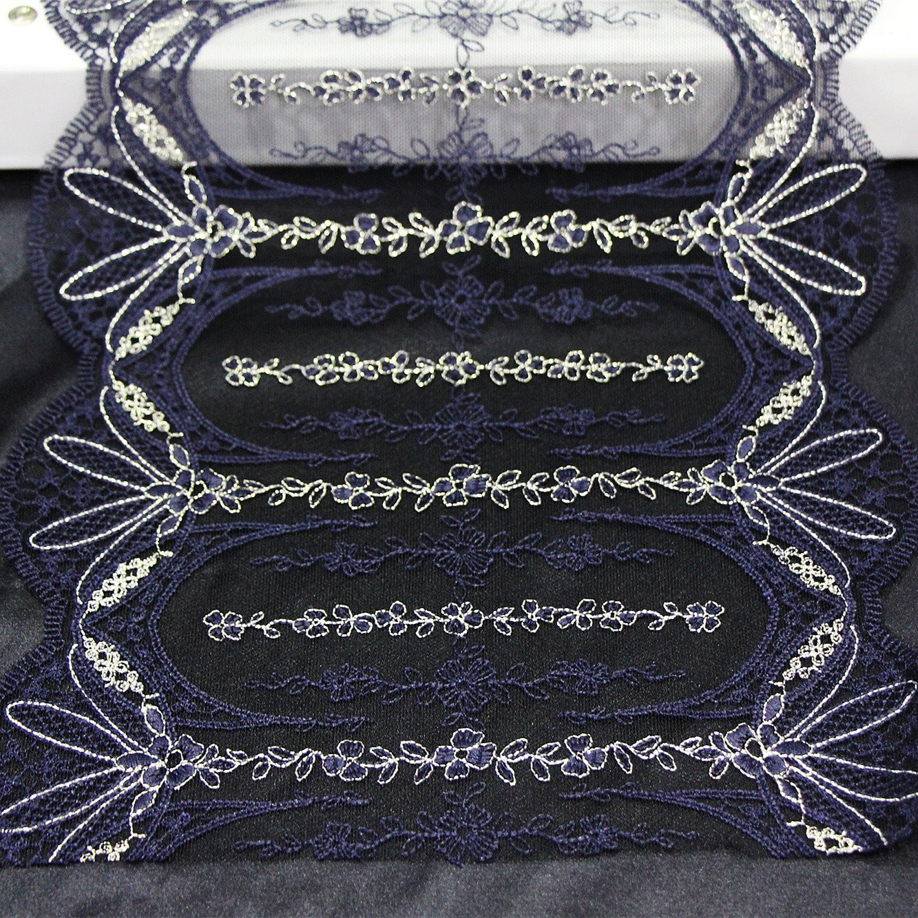 New Style Tulle Embroidered Lace Trim Flower Paint Fabric Embroidery Lace Voile Lace For Women Dress Lingerie