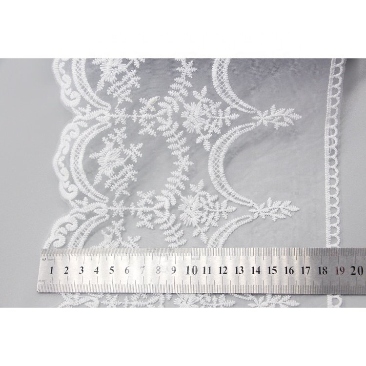 Stockings to ship transparent Mesh Polyester Lace Trim Embroidery White french mexican flower Lace Trim For cap bra shirts