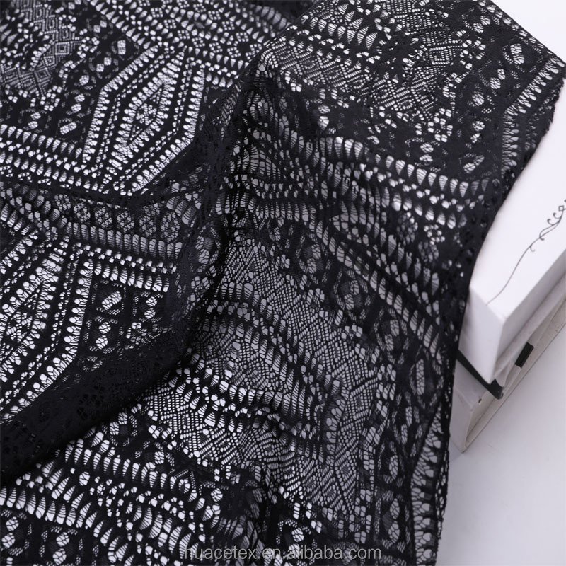 Elastic lace custom color nylon lace fabric for sexy pajamas