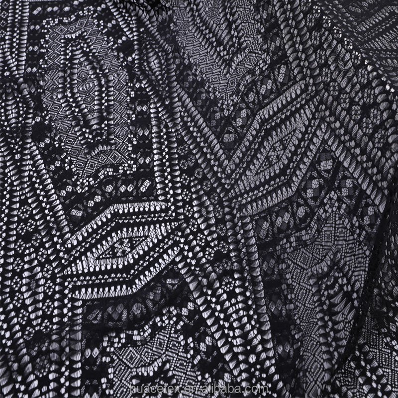Elastic lace custom color nylon lace fabric for sexy pajamas