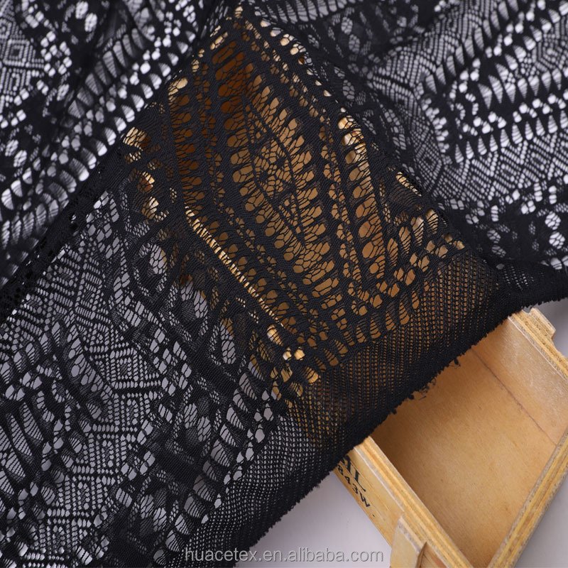 Elastic lace custom color nylon lace fabric for sexy pajamas
