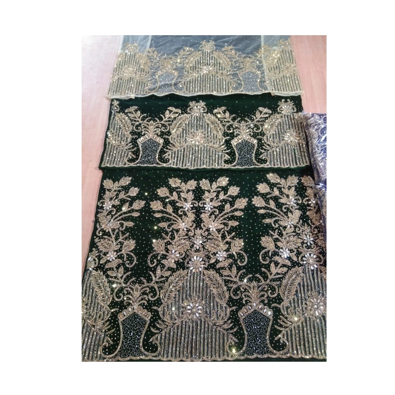 Best Selling Unique Design Bridal Somali George Wrapper Fabric Embroidery Style Making Party Wear Dresses Girls Export Available