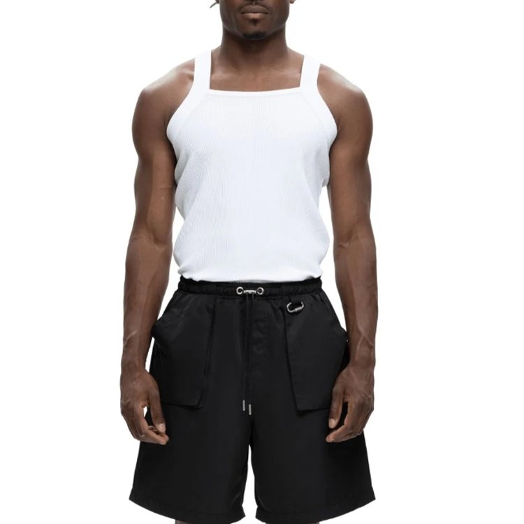men premium quality cotton man tank top streetwear knitted fitness sleeveless ribbed tank top mens