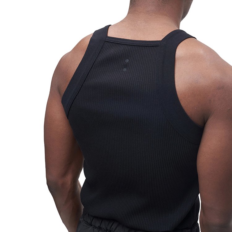 men premium quality cotton man tank top streetwear knitted fitness sleeveless ribbed tank top mens