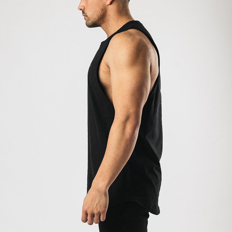 summer sublimation wife beater stringer ribbed seamless workout Gym Running custom Logo print fitness mens tank top