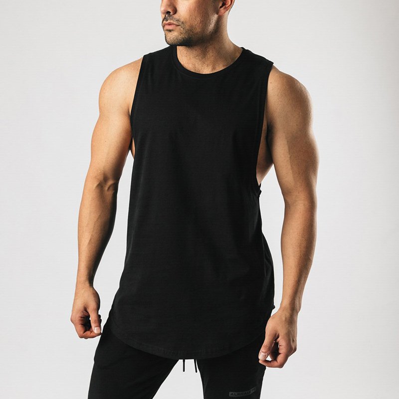 summer sublimation wife beater stringer ribbed seamless workout Gym Running custom Logo print fitness mens tank top