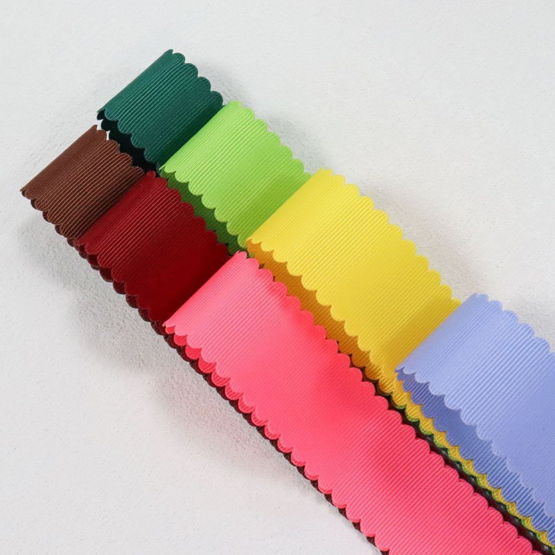 Custom Solid Color Grosgrain Ribbon Lace Trimming Tape Polyester Silk Ribbon
