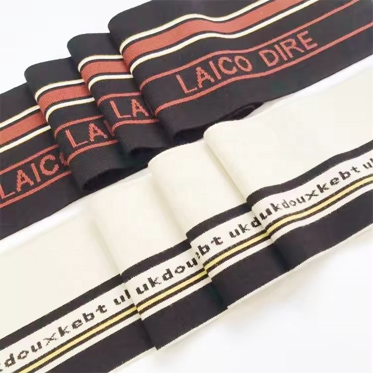 Factory direct sale jacquard Elastic Band 1*1 fabric Waistband rib knit cuff