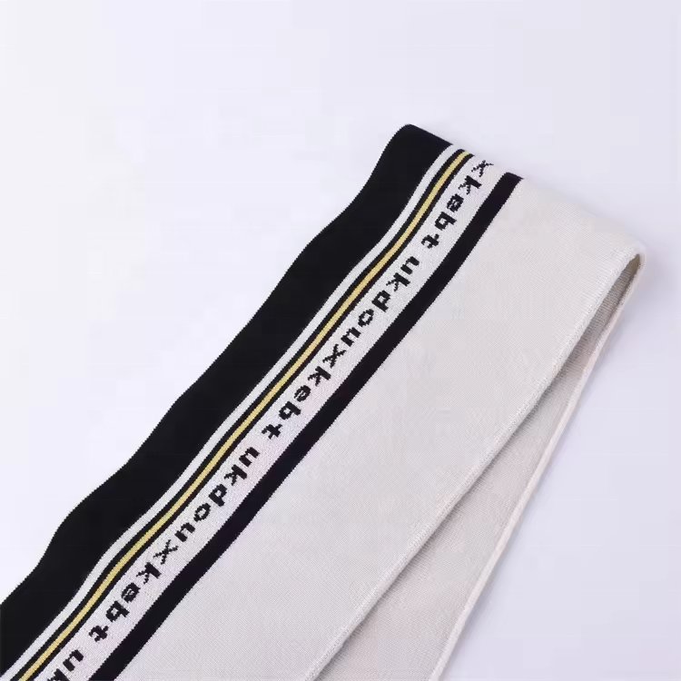 Factory direct sale jacquard Elastic Band 1*1 fabric Waistband rib knit cuff