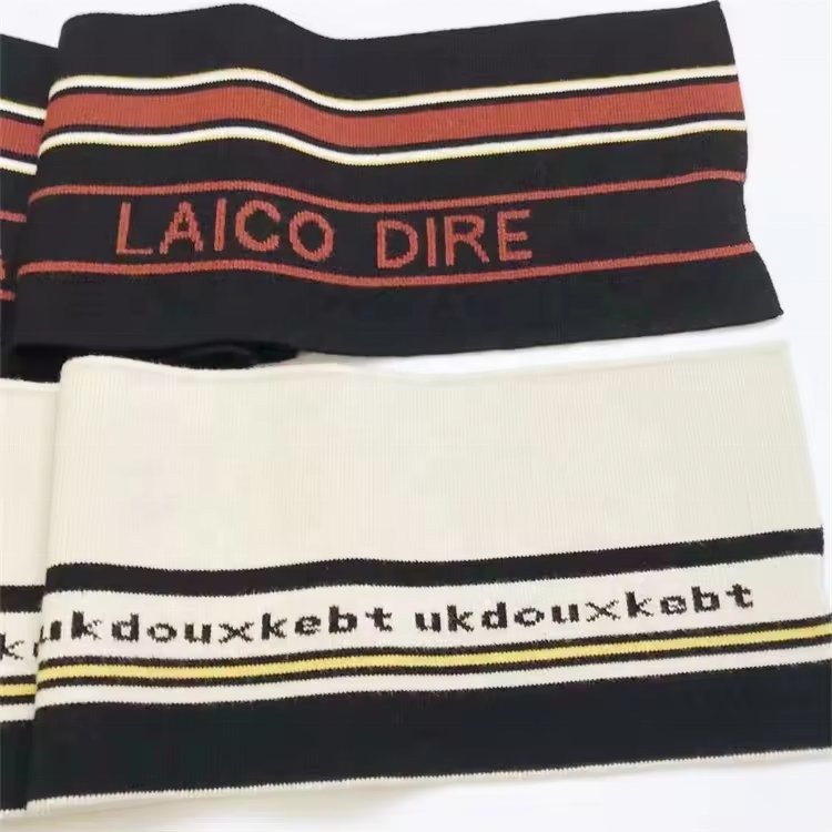 Factory direct sale jacquard Elastic Band 1*1 fabric Waistband rib knit cuff