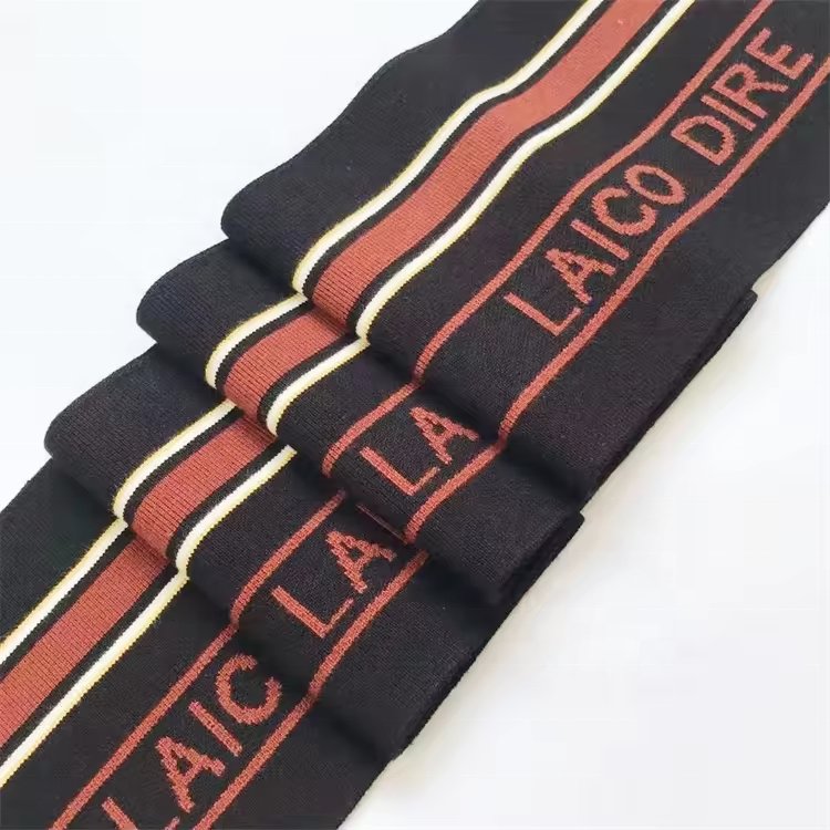 Factory direct sale jacquard Elastic Band 1*1 fabric Waistband rib knit cuff