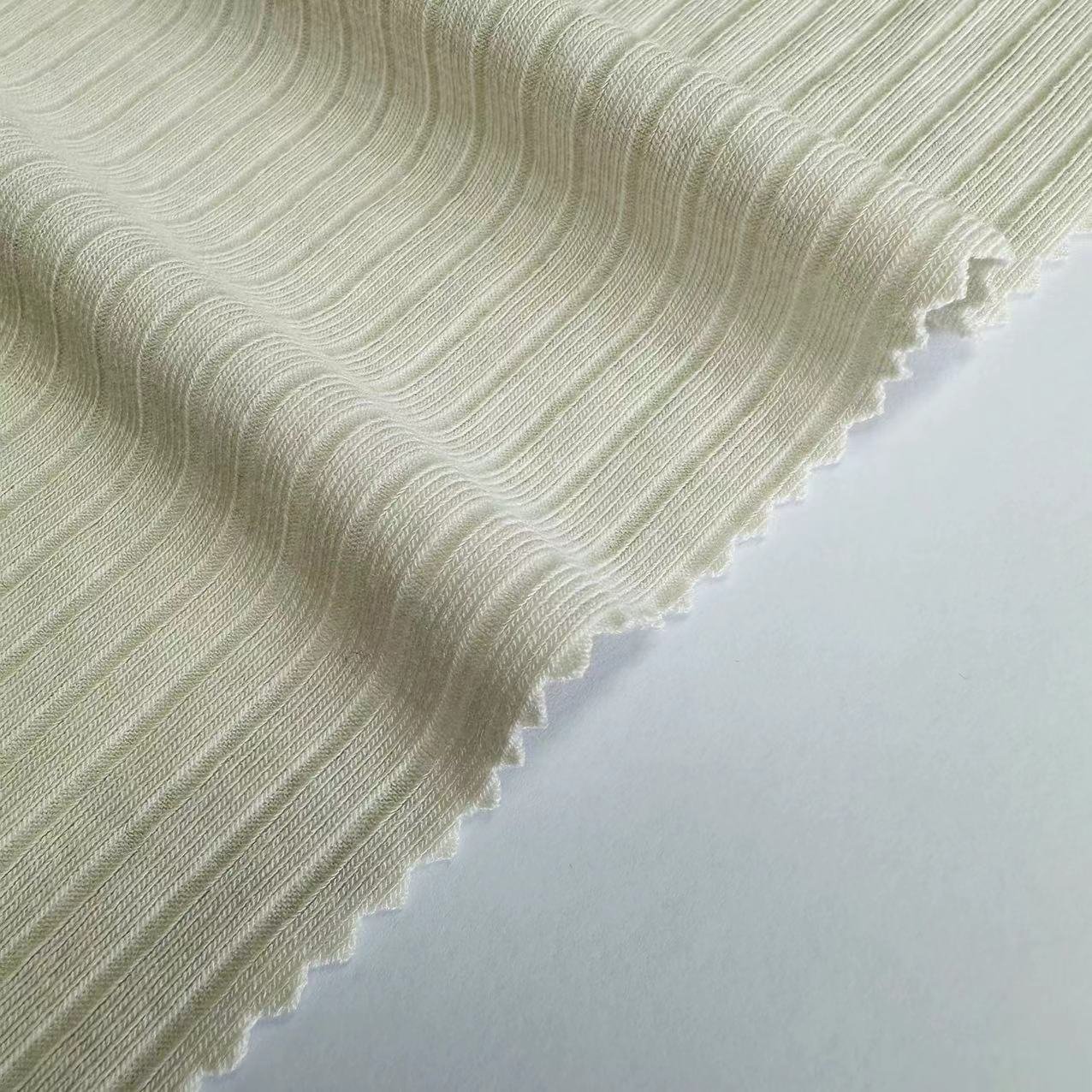 Wholesale solid colors 61% polyester 33% viscose 6% spandex TR stretch rib knit fabric for sweater and dress