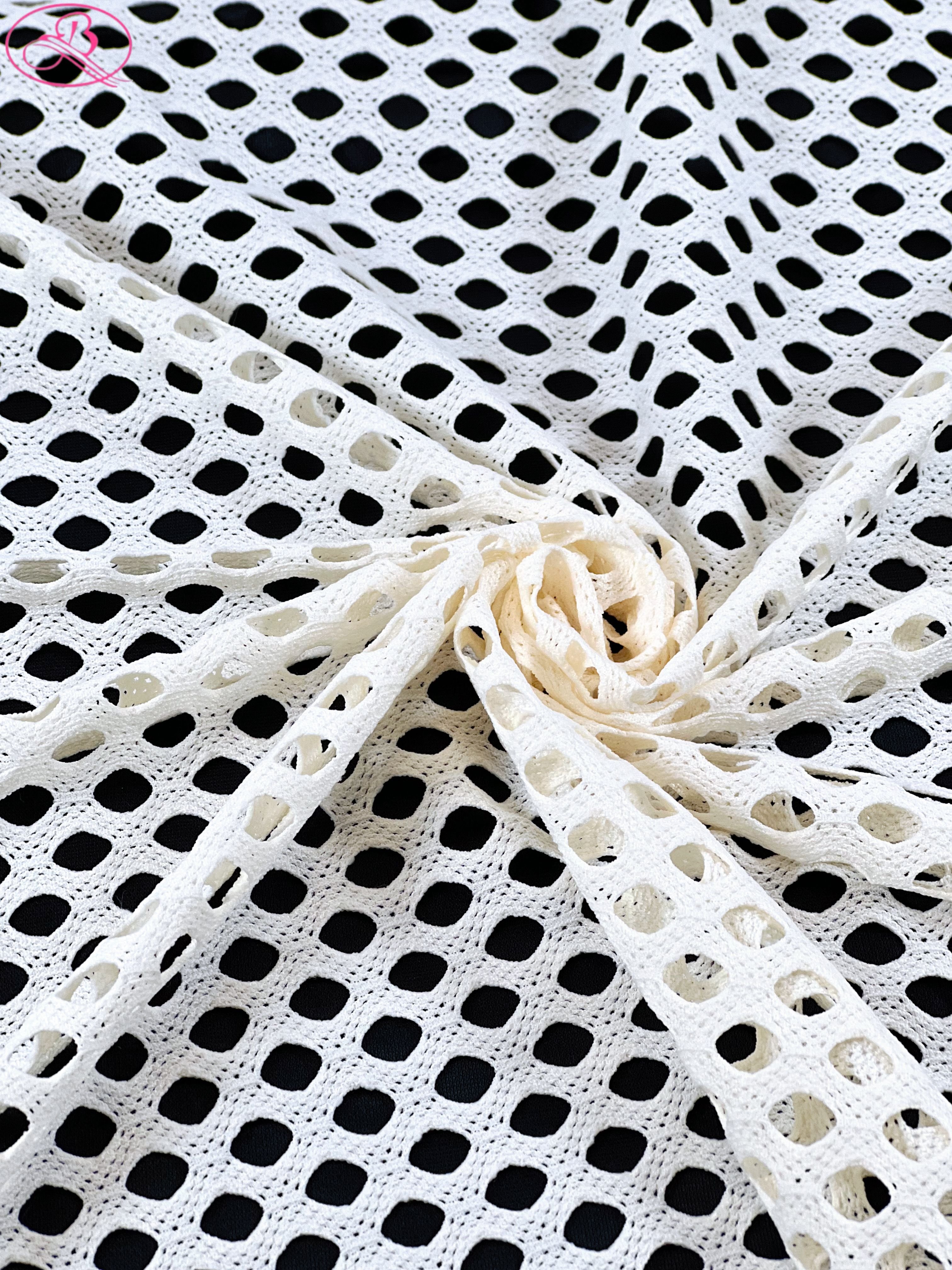 95% Polyester 5% Spandex Mesh Fabric for Swimwear Sportswear Dress Unique Design Small Hole Knitted Stretch Fabric Weft Original
