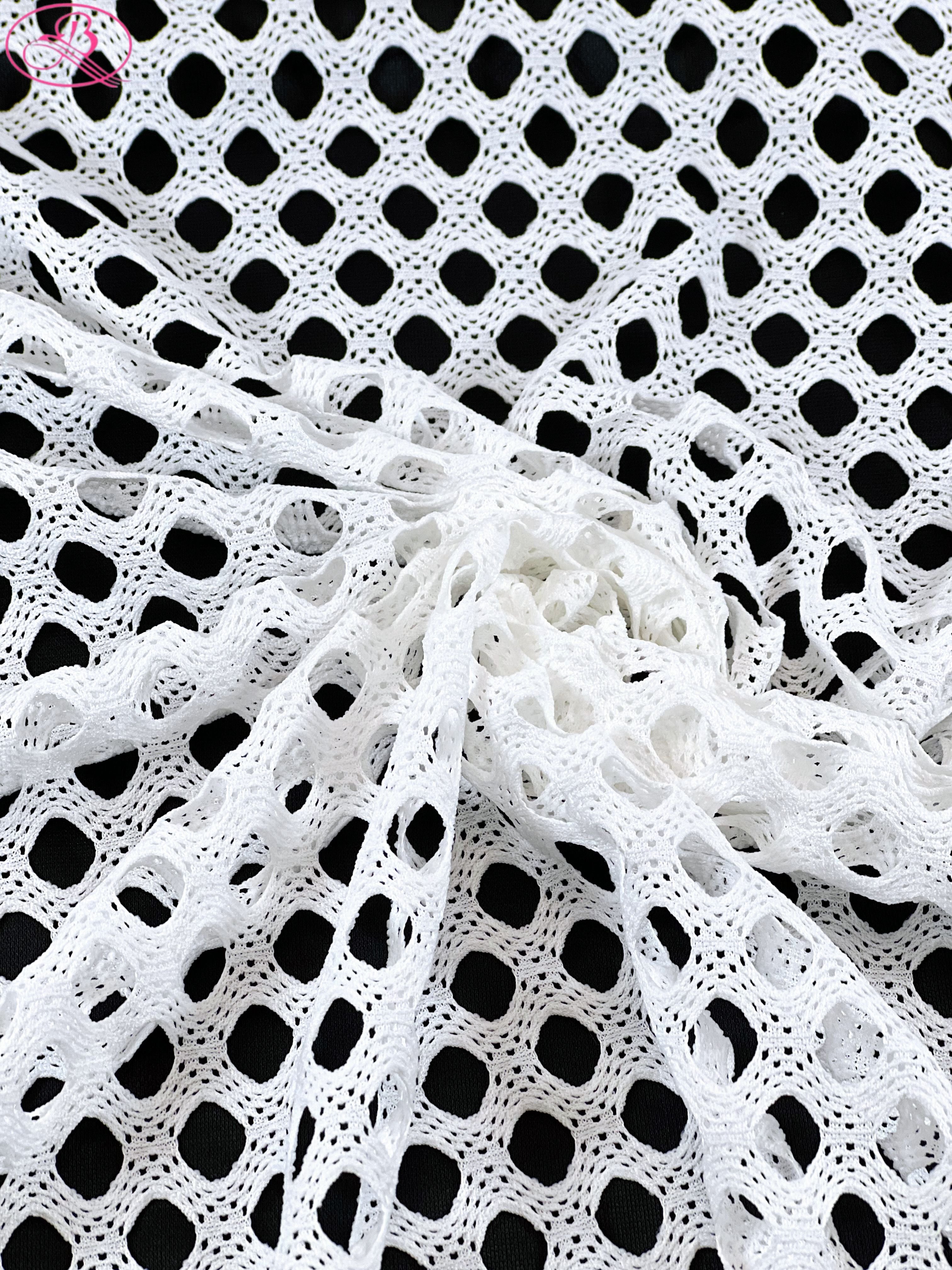 95% Polyester 5% Spandex Mesh Fabric for Swimwear Sportswear Dress Unique Design Small Hole Knitted Stretch Fabric Weft Original
