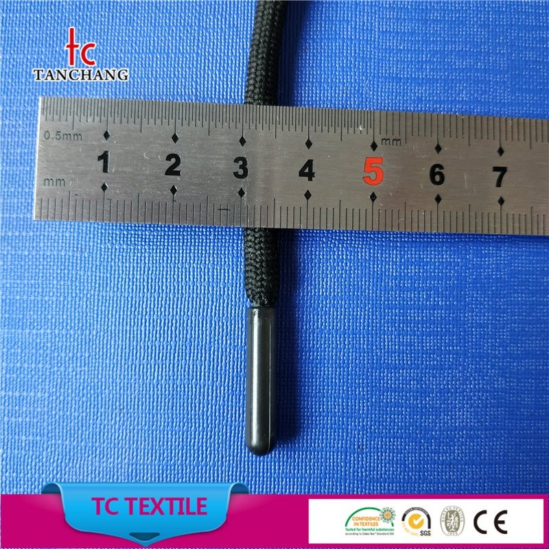 custom new fancy draw cord with plastic tips shoe lace for garments or shoes TCSL02