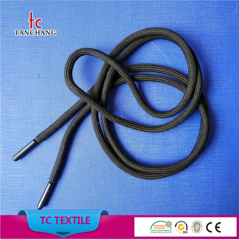 custom new fancy draw cord with plastic tips shoe lace for garments or shoes TCSL02