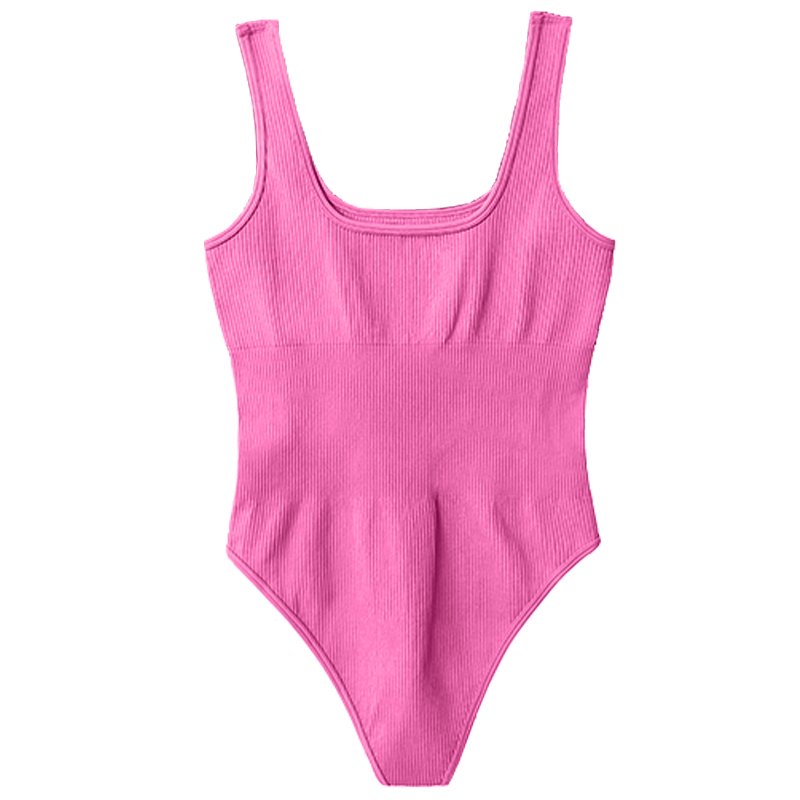 Factory Wholesale Women's Fitness Yoga Wear Bodysuits Sexy Ribbed Sleeveless Exercise Bodysuits