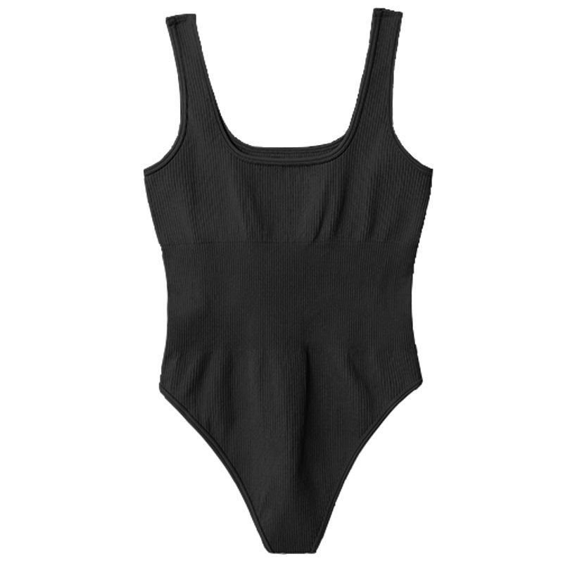 Factory Wholesale Women's Fitness Yoga Wear Bodysuits Sexy Ribbed Sleeveless Exercise Bodysuits