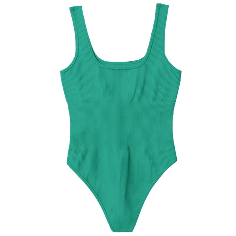 Factory Wholesale Women's Fitness Yoga Wear Bodysuits Sexy Ribbed Sleeveless Exercise Bodysuits