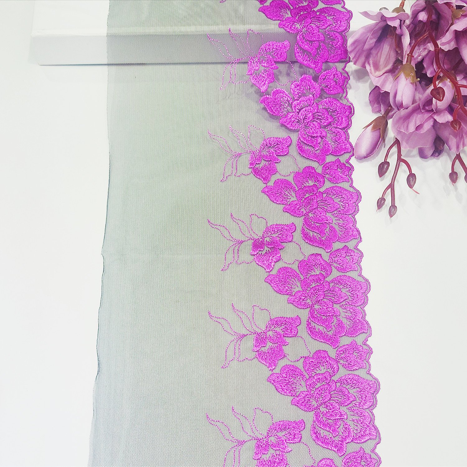Factory Wholesale Lingerie Accessories Women Underwear Lace Flower Lace Fabric Colorful Embroidery Lace
