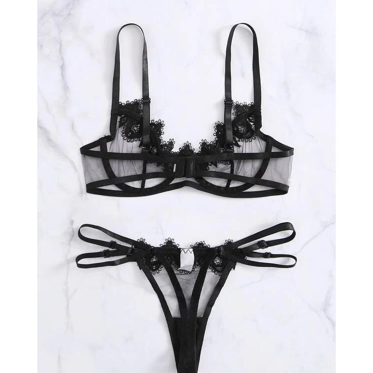 New arrival lingeries sexy laced panty bra underwire transparent sensual lingerie erotic lingerie sets exotic
