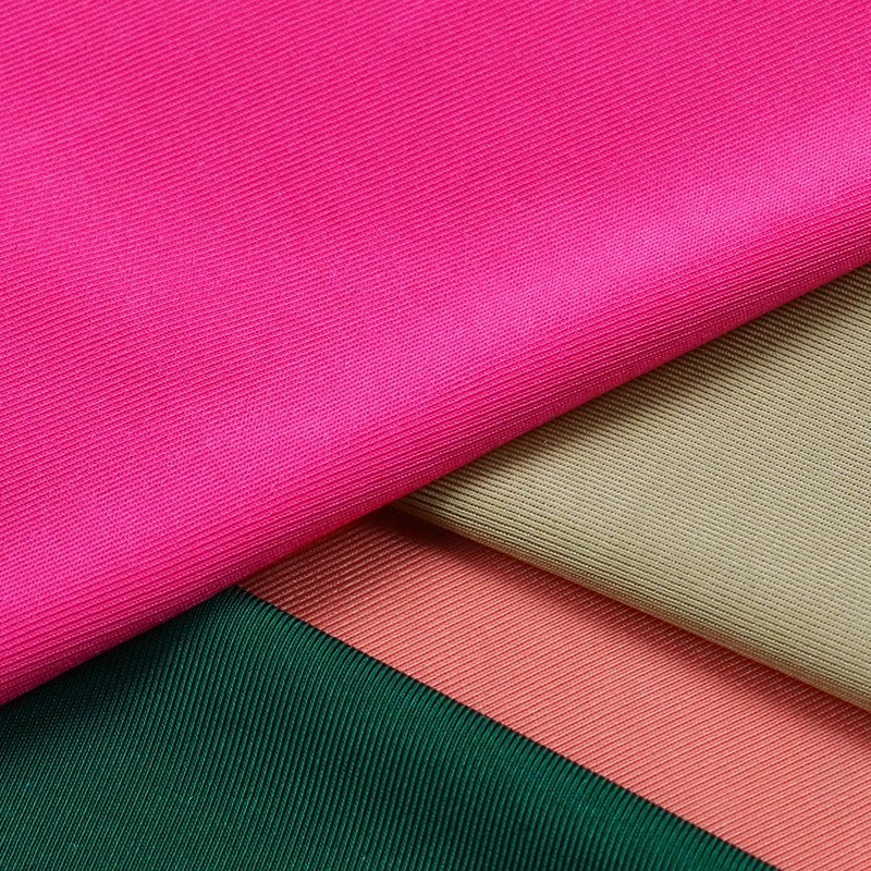 88% polyester 12% spandex fabric, warp knitted polyester semi gloss single-sided plain weave sportswear, swimwear fabric
