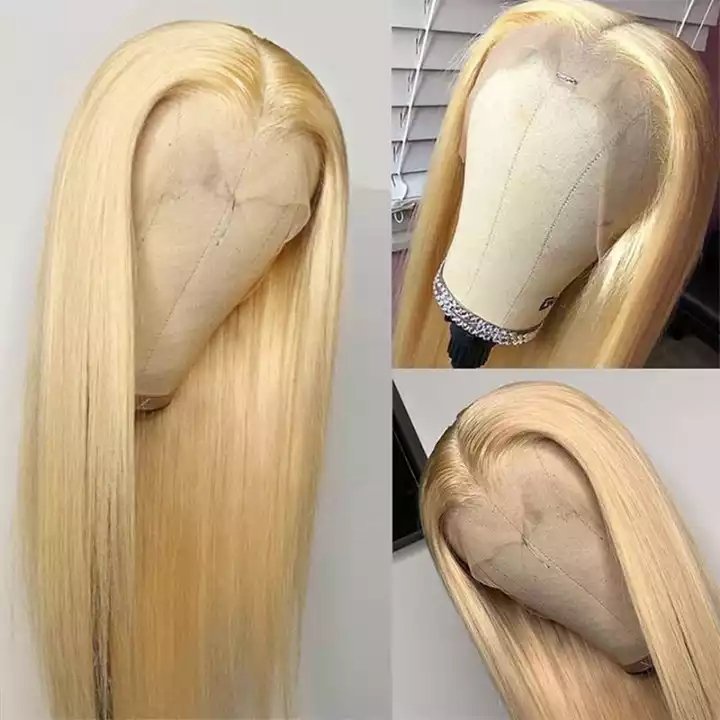 613 Blonde Wig Natural Human Hair,100 Brazilian Straight Long Human Hair Glueless Lace Front Wigs,613 Hd Lace Wig With Baby Hair