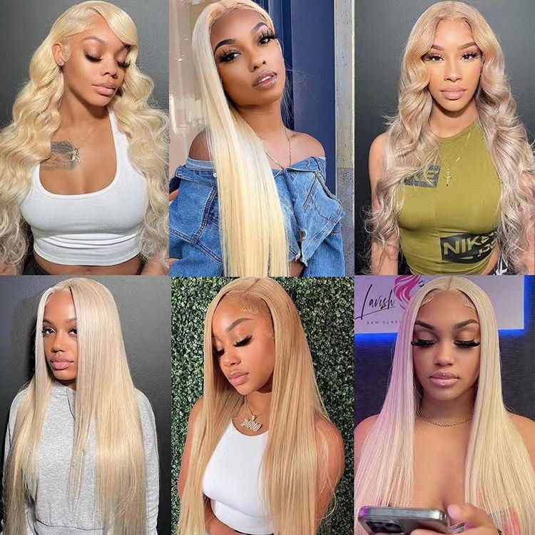 613 Blonde Wig Natural Human Hair,100 Brazilian Straight Long Human Hair Glueless Lace Front Wigs,613 Hd Lace Wig With Baby Hair
