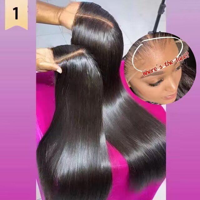 Bone Straight Transparent HD 13x4 13x6 360 Full Lace Front Wigs, Glueless Virgin Brazilian Pre pluck Raw Lace Human Hair Wigs