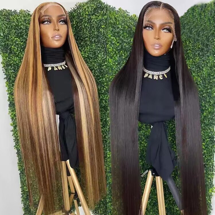 Bone Straight Transparent HD 13x4 13x6 360 Full Lace Front Wigs, Glueless Virgin Brazilian Pre pluck Raw Lace Human Hair Wigs