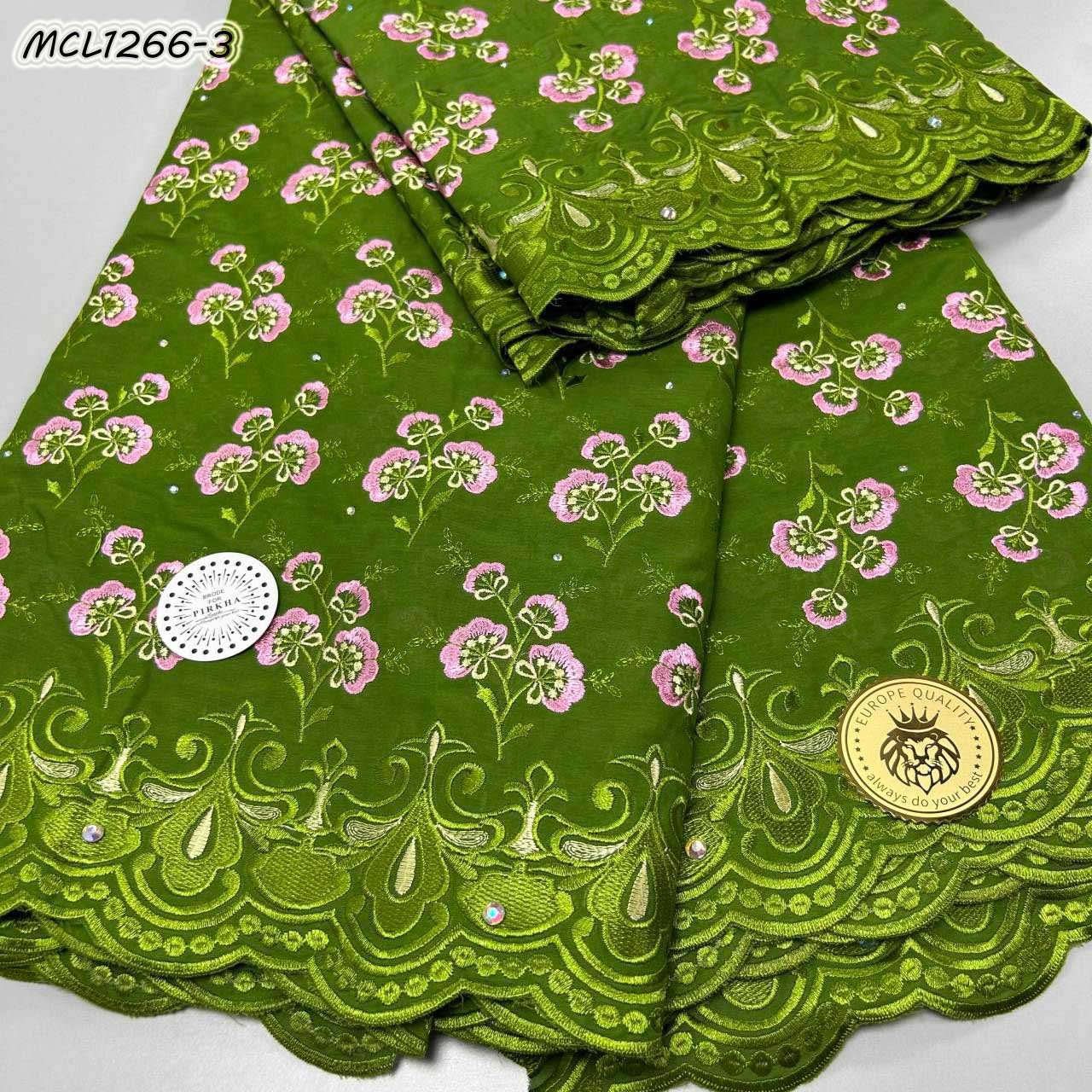 2024 Latest African Lace Fabrics for Women Dress Nigerian Swiss Cotton Lace 100% Cotton Voile Fabric Sustainable Embroidered