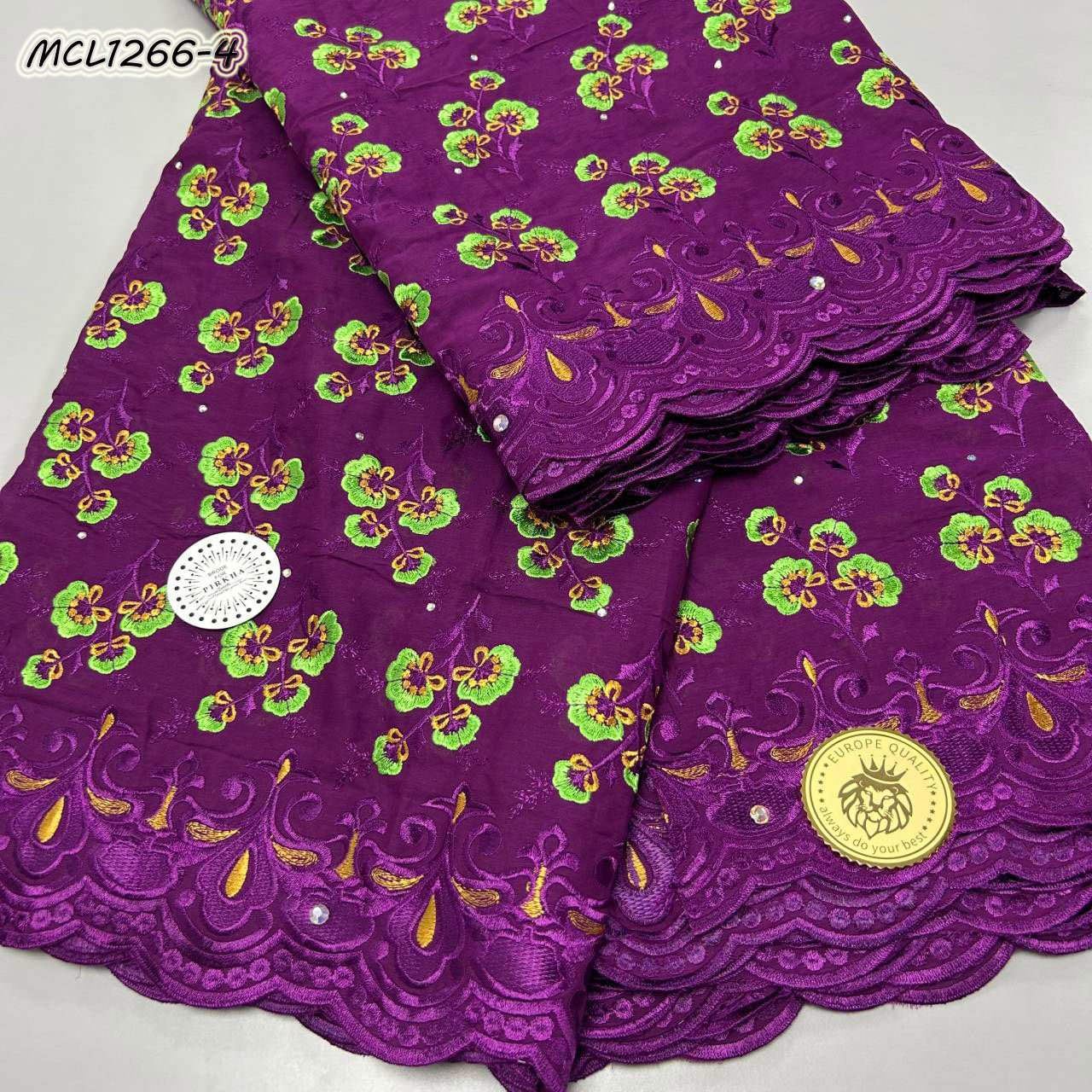 2024 Latest African Lace Fabrics for Women Dress Nigerian Swiss Cotton Lace 100% Cotton Voile Fabric Sustainable Embroidered