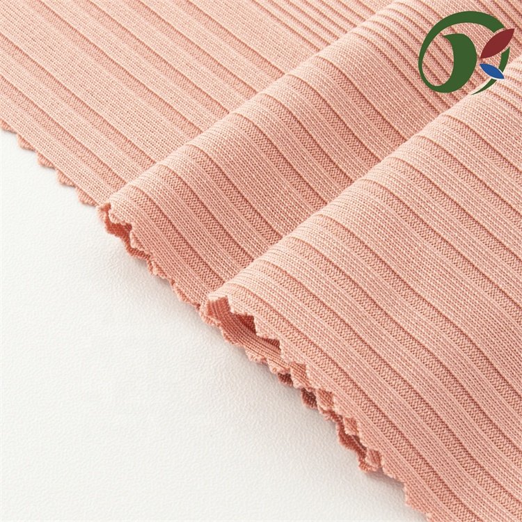 Polyester 95% 5% Spandex T-Shirt rib Fabric stretch polyester dress textile knitted product