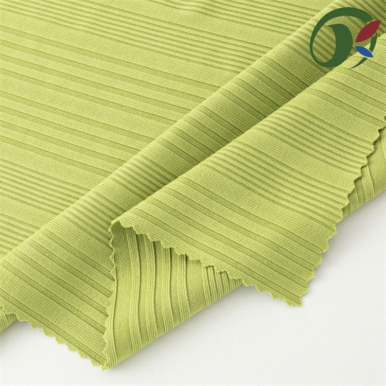 Polyester 95% 5% Spandex T-Shirt rib Fabric stretch polyester dress textile knitted product