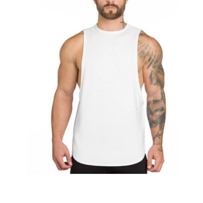 New Design Simple Breathable High Quality Cotton Sleeveless Vest Loose T Shirt Men's Top Tank Supplier From Bangladeshi