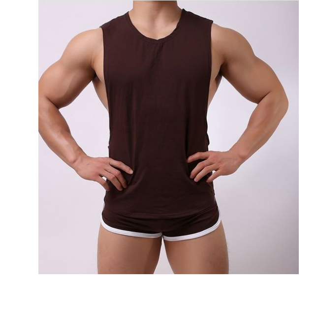 New Design Simple Breathable High Quality Cotton Sleeveless Vest Loose T Shirt Men's Top Tank Supplier From Bangladeshi