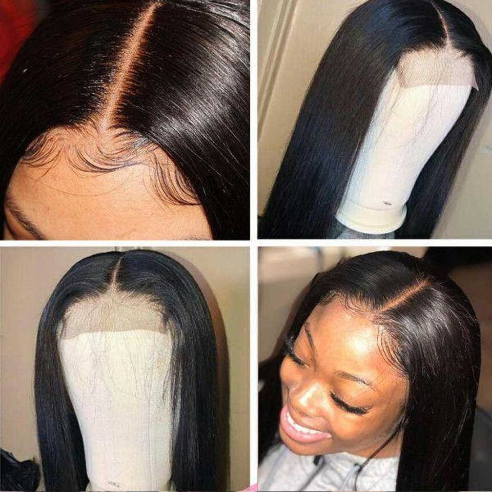 Cheap 5x5 Hd Lace Closure Wigs Human Hair With Baby Hair Brazilian Human Hair Straight Transparent Lace Front Wigs For Black Wom